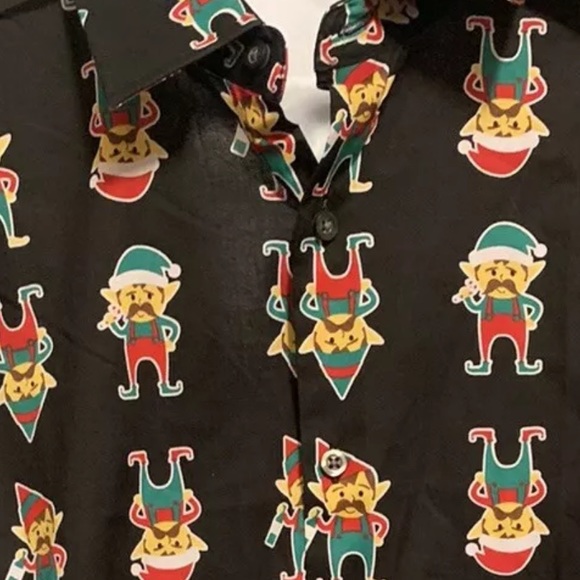 Mens Ugly Cute Elves Christmas Shirt, Large, Nwt - Picture 3 of 3